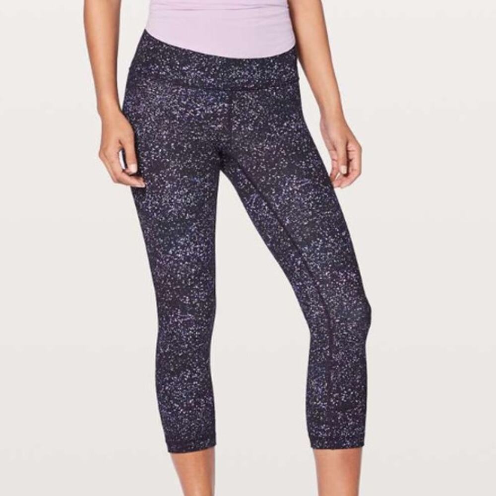 Lululemon Wunder under hi-rise tight 21" Crystalline multi Dark purple size 8